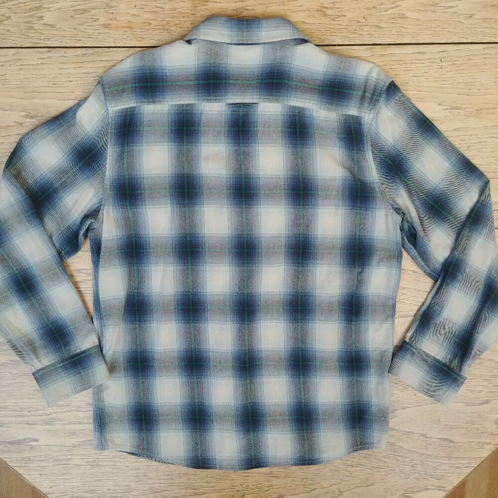 Pendleton Men Medium button down shirt 100% thick sturdy cotton blue plaid - Picture 5 of 14